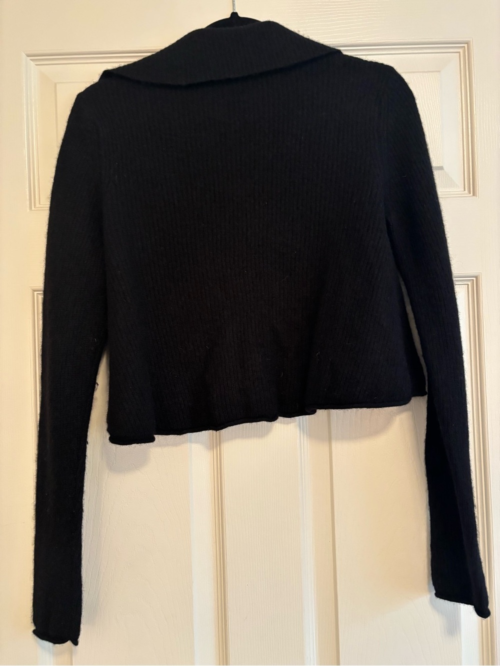 Rundholz Black cropped cardigan to cowl neck - Picture 7 of 12